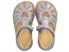 Angulus sandal lilla metal med hjerte shiny